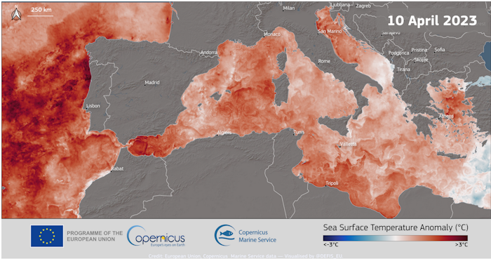 Credit: European Union, Copernikus Marine Service data