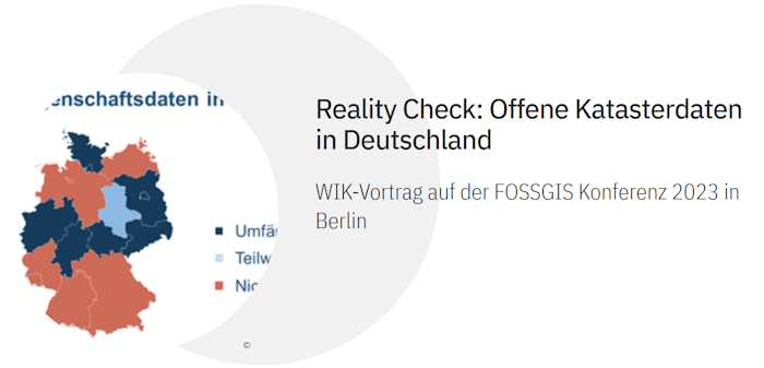 Veröffentlichungen / Reality Check: Offene Katasterdaten in Deutschland