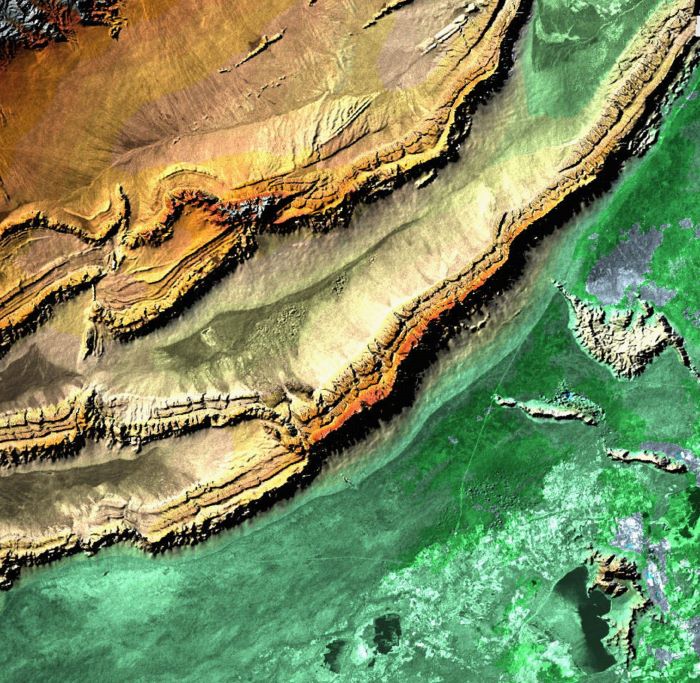 Bachu, China - Aufnahme der beiden ERS Satelliten. © ESA/DLR