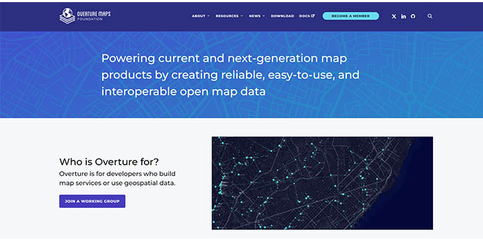 Abb.: Website – Overture Maps Foundation – Linux Foundation Project