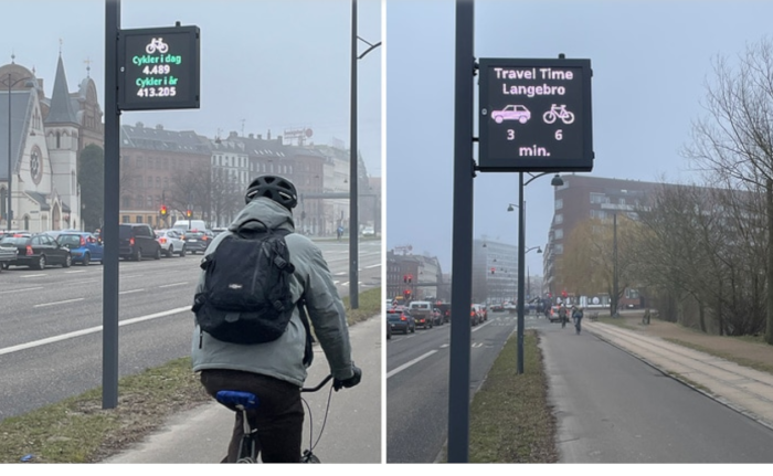 Variable Hinweisschilder in Kopenhagen (© MegaBITS)